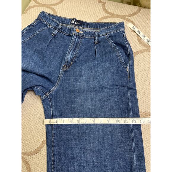 GAP denim high rise wide leg pleated front Trouser jeans, size 8/ 29 Long - Picture 7 of 11